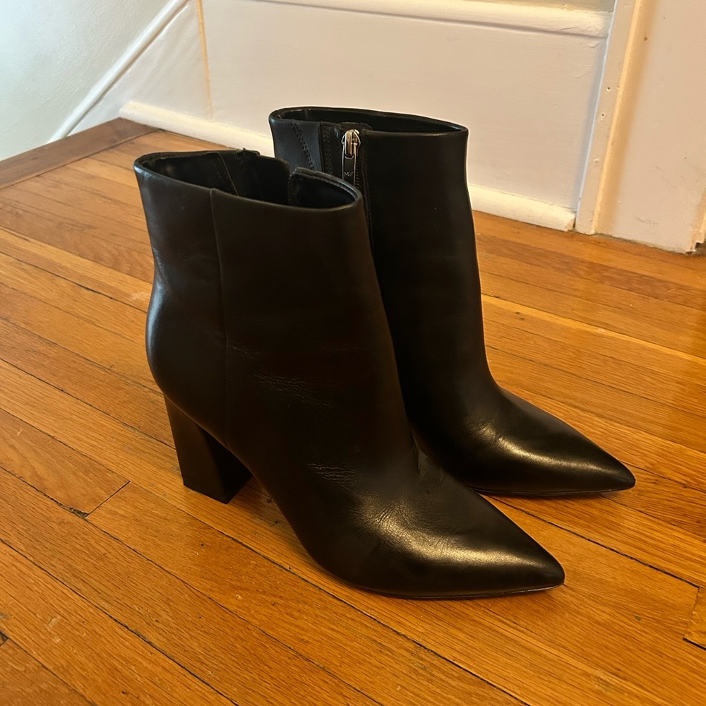 Marc Fisher Sleek Black Ankle Booties